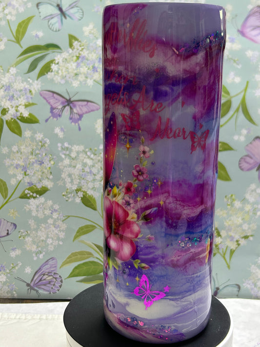 20 0z Skinny Butterfly Tumbler